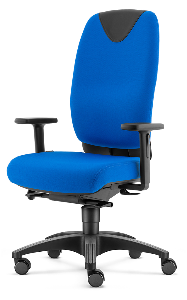 Evo M - Profi Bürostuhl mit Ledereinsatz