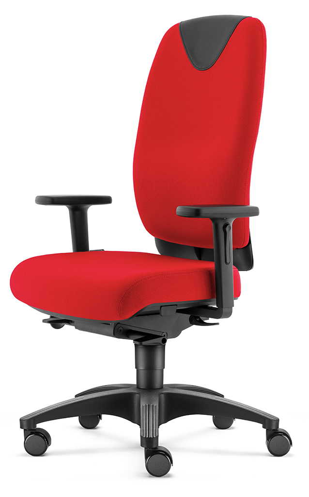 Evo M - Profi Bürostuhl mit Ledereinsatz